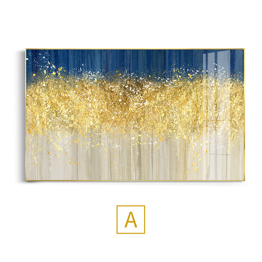 Hand Painted Oil Painting Tree of Life Wall Art Abstract Art Fortune Tree Golden Wall Art,27inx54in,No Frame