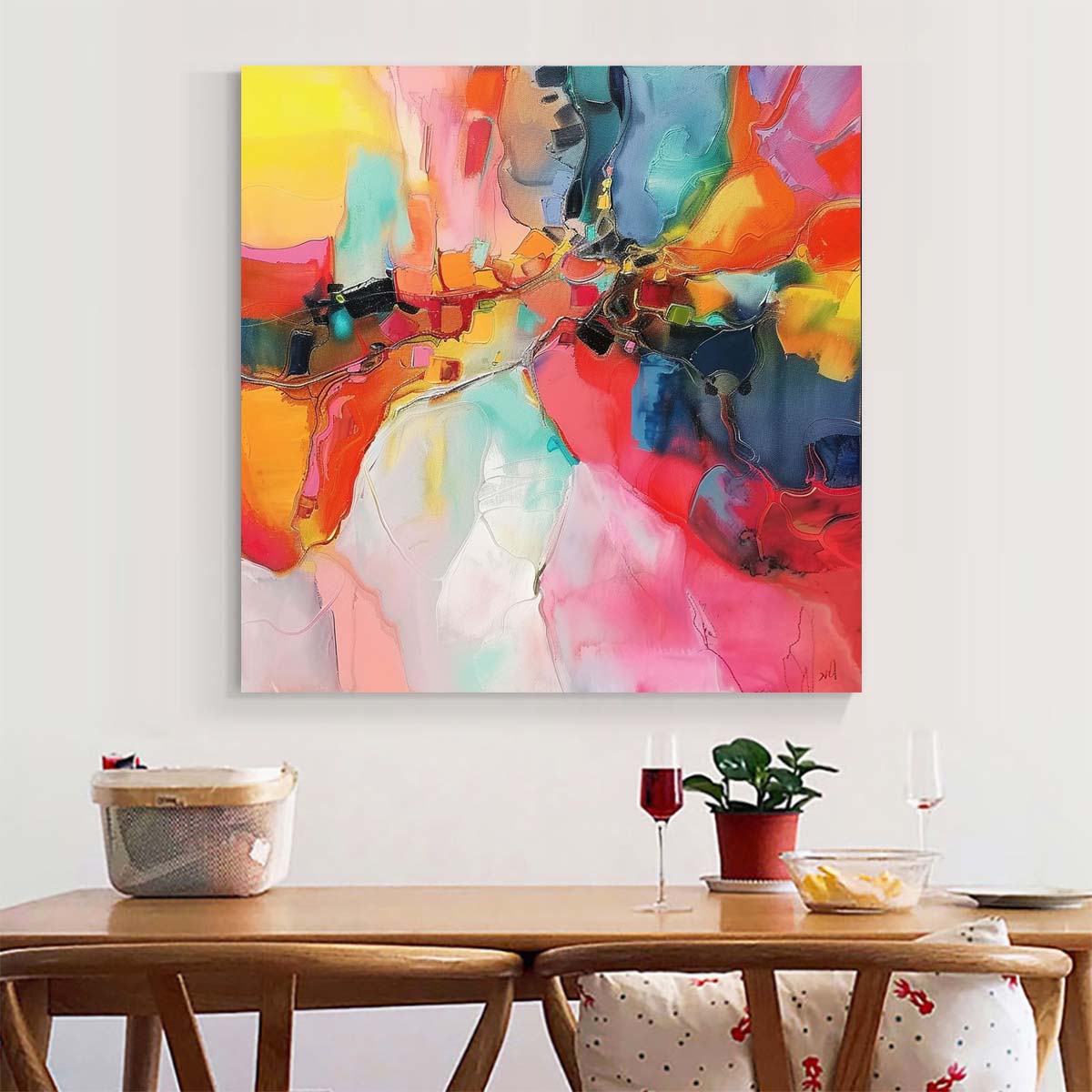 Original creation Abstract Hand painted Oil Painting Canvas Wall Art For Home Living Room Unframed/Rolled #004