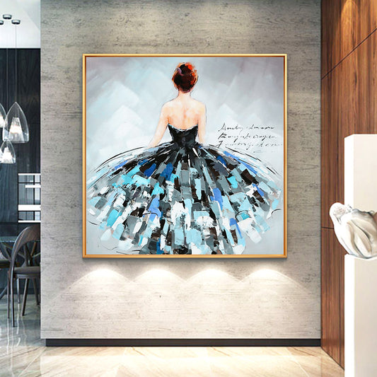 Abstract Figure Painting The Living Room European-style Villa Living Room Modern Minimalist Hotel Entrance Hallway Wall Painting31in,No Frame