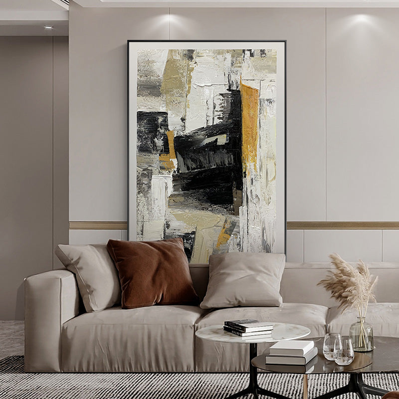 Modern Wall Art Thick Texture Acrylic Canvas Abstract Oil Painting Home Decor HandPainted Mural Hotel Office For Living Room,31inx47in,No Frame