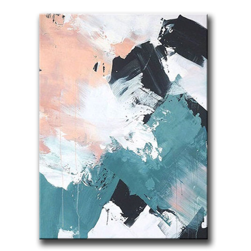 Pure Hand Painted Oil Painting Gray Pink Hanging Painting Abstract Living Room Decorative Painting Picture Art,31inx47in,No Frame