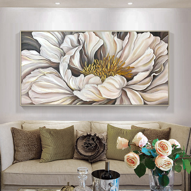 Hand-painted Oil Painting Decorative Painting The Living Room Door Entrance Flower Garden Mural Wall Paintings Wall Restaurant27inx54in,No Frame