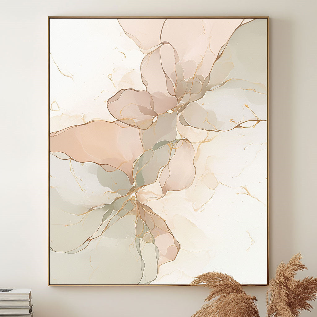 Handpainted Abstract Wall Art Painting Decorative Painting Aisle Corridor Mural Mooring Hanging Painting white 31inx47in,No Frame