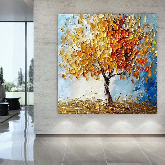 Abstract Handmade Oil Painting Modern Minimalist Home Living Room Decoration Painting,31inx31in,No Frame