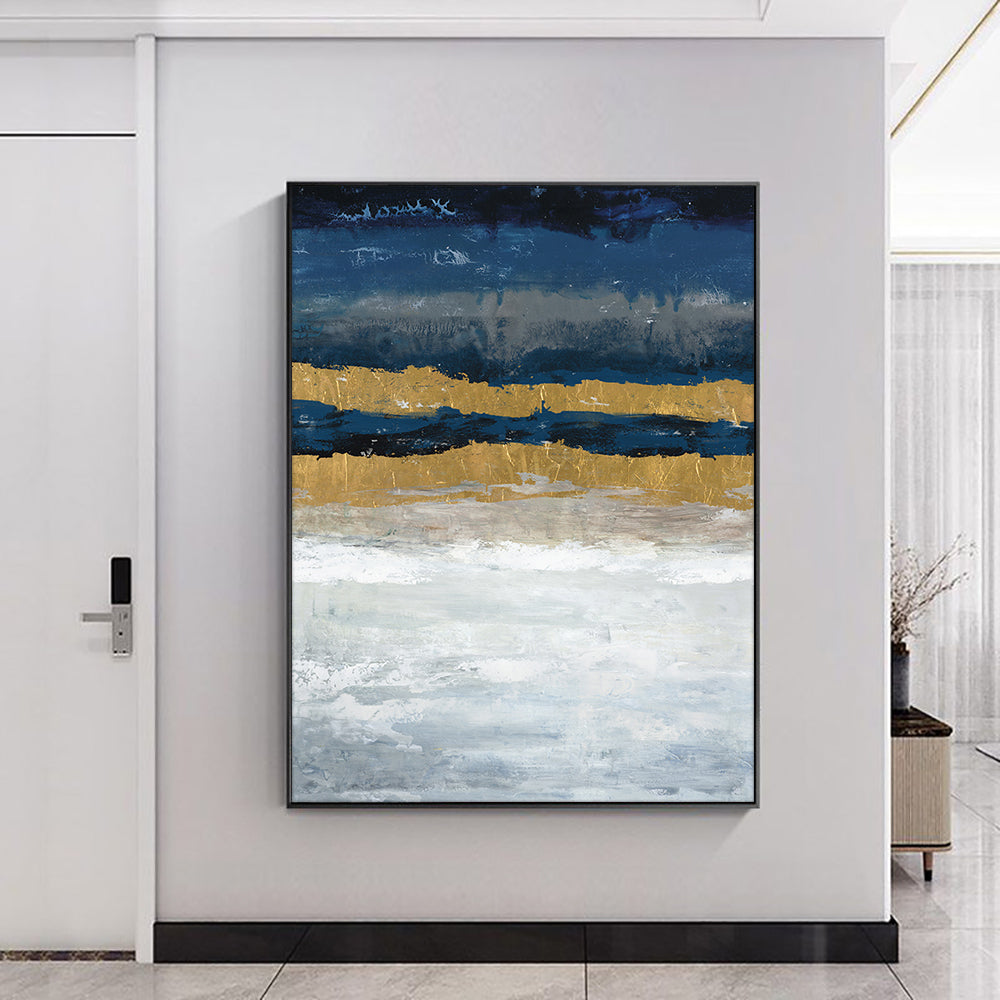 #1100Wall Painting Design  Hand painted Abstract Simple Oil Painting Unframed Canvas Wall Decor Art,31inx47in,No Frame