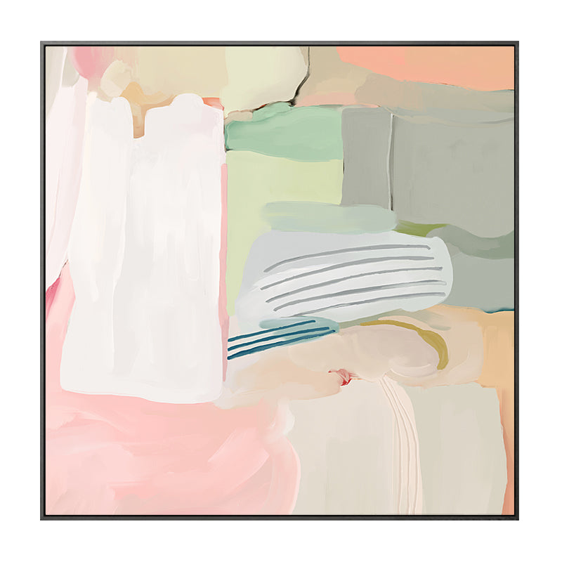 Matson Mappings Modern Minimalist Pink Abstract Painting Sofa Background Decorative Painting Northern European-Style Living Room31in,No Frame