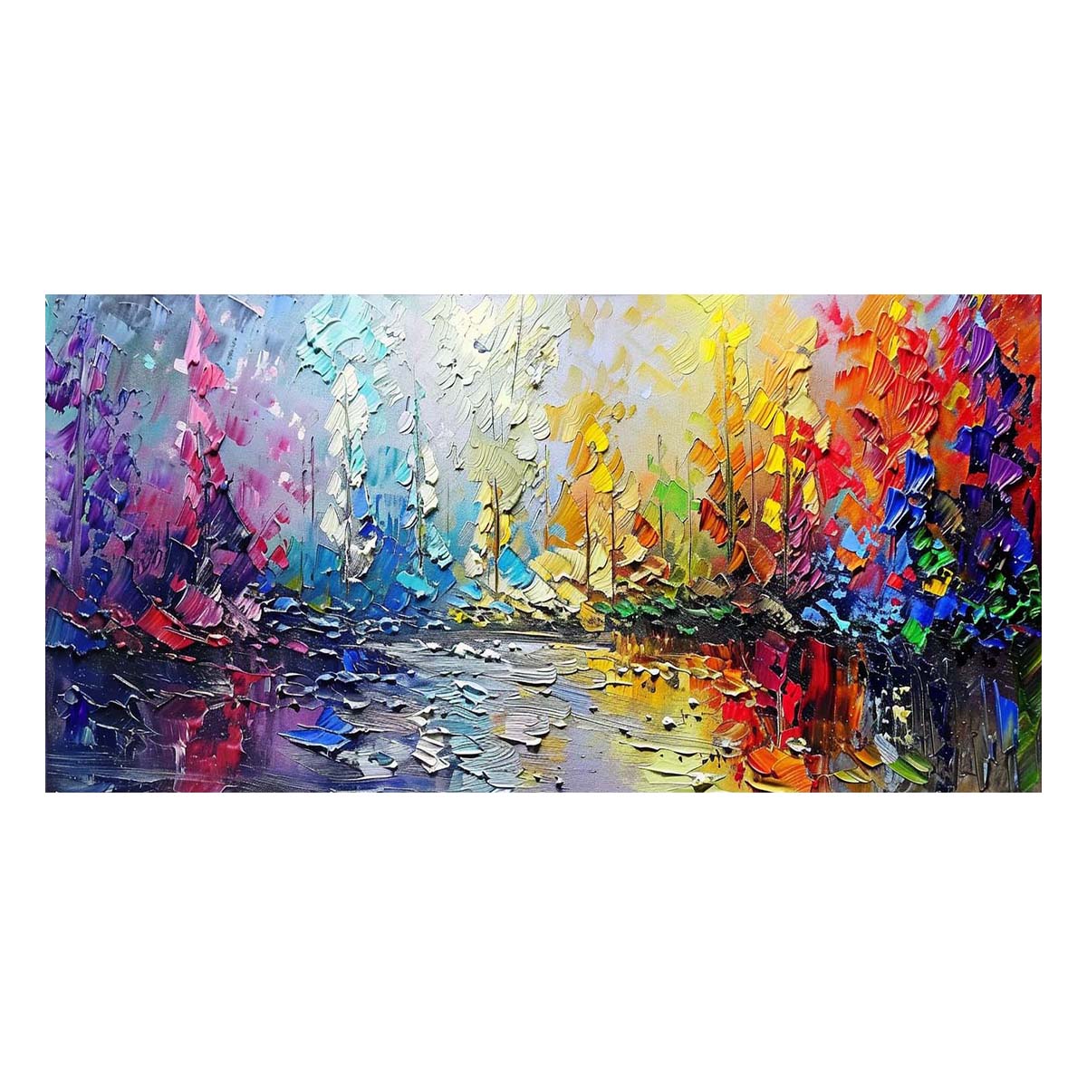 Original creation Landscape Hand painted Oil Painting Canvas Wall Art For Home Living Room Unframed/Rolled #046