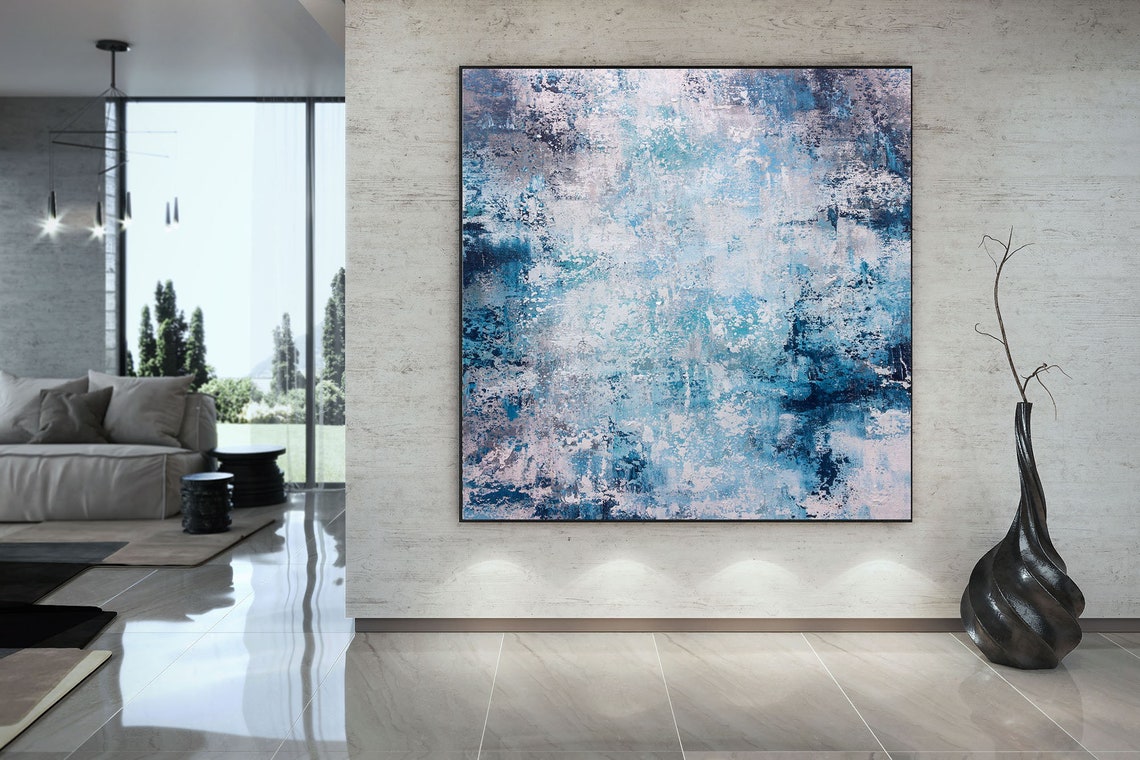 ExtraLargeWallArtPaletteKnifeArtworkOriginalPaintingCanvasModernWallDecorContemporaryAbstractPainting 31in,No Frame