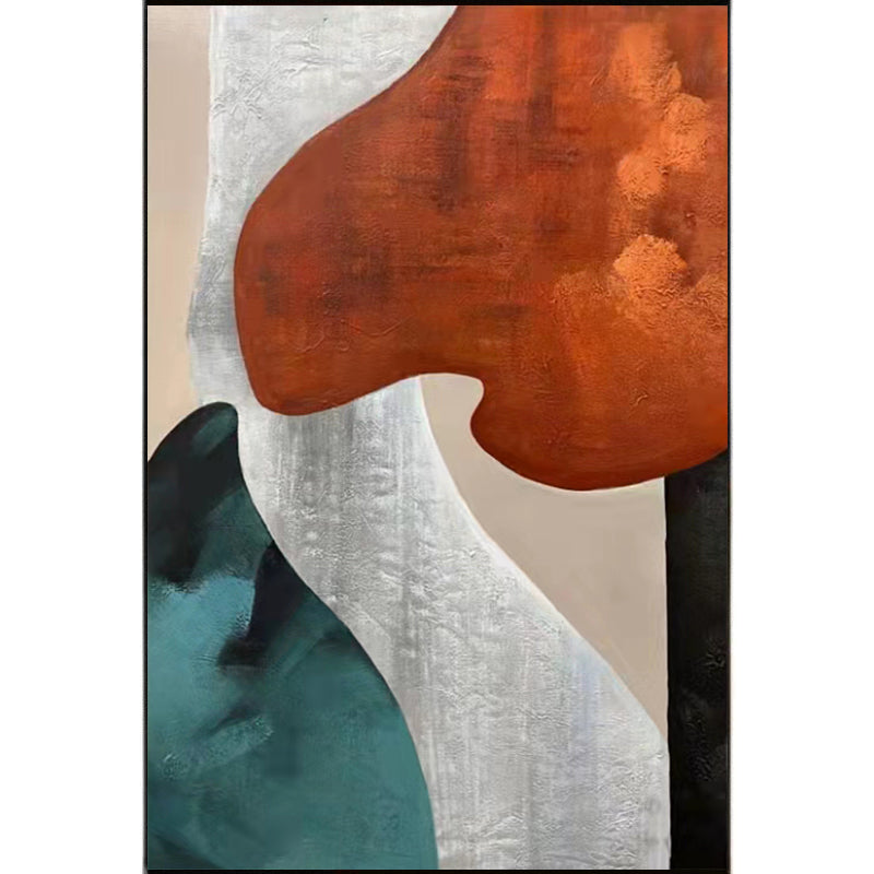 Living Room Floor Painting Nordic Sofa Background Wall Decoration Painting Corridor Aisle Large Vertical Hand painted,31inx47in,No Frame