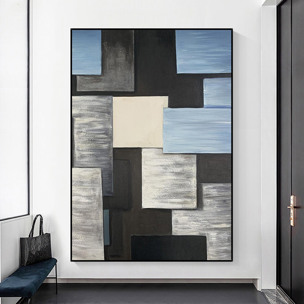 Decorative Canvas Painting  Handmade Abstract Paintings Acrylic Oil Painting Wall Picture For Living Room,31inx47in,No Frame