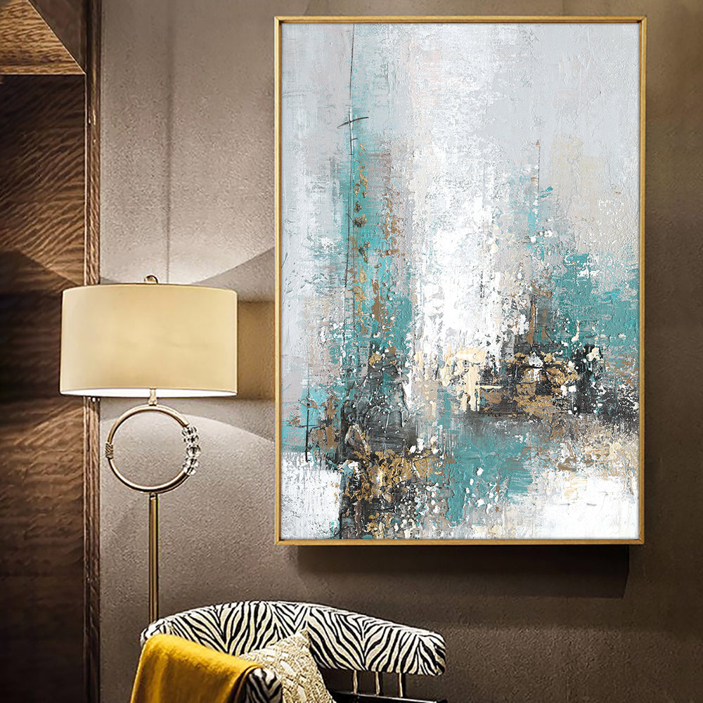 Abstract Balloon Oil Painting On Canvas  Hand Painted Modern Wall Art Pictures  For Living Room,31inx47in,No Frame