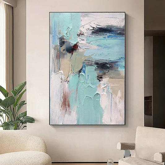 Modern Canvas Wall Art Decorative Large Hand Painted Abstract Oil Painting On Canvas For Living Room,31inx47in,No Frame