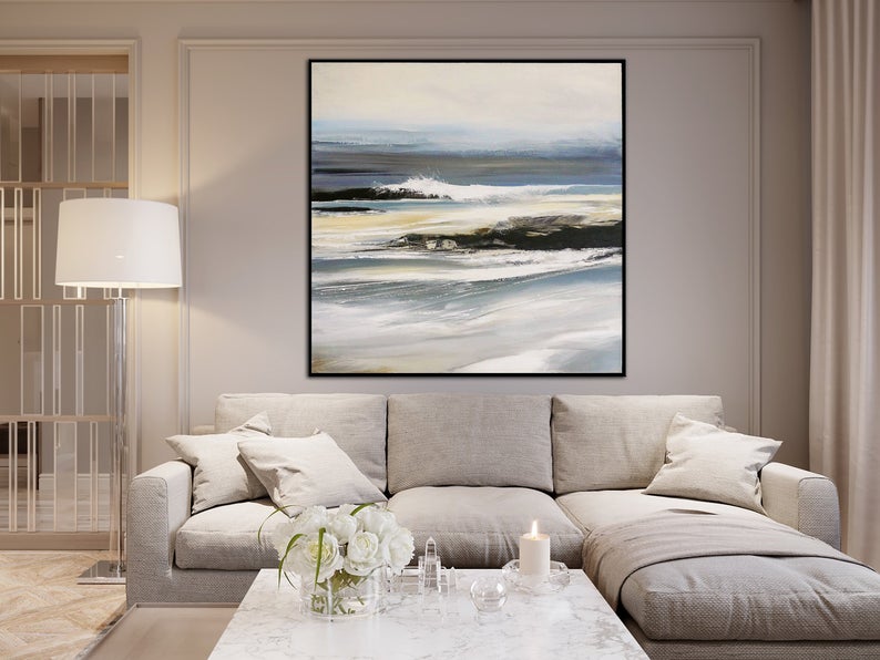 Large Painting On Canvas Abstract Canvas Wall Art Contemporary Abstract Painting Abstract Canvas Painting Living Room Wall Art31in,No Frame