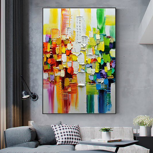 Hand painted Oil Painting Wall Art Tidal Sea Spray Modern Abstract Decorative Painting Black White Hanging Oil Painting for Home Living Room,31inx47in,No Frame