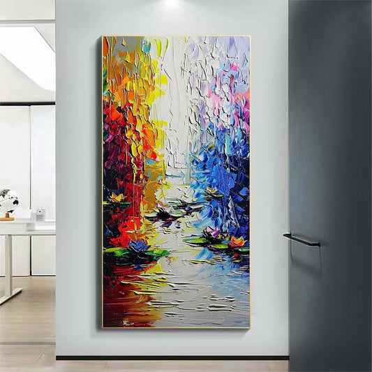 Landscape Paintings Abstract Handmade Oil Painting Modern Home Living Room Decoration Painting,27inx54in,No Frame