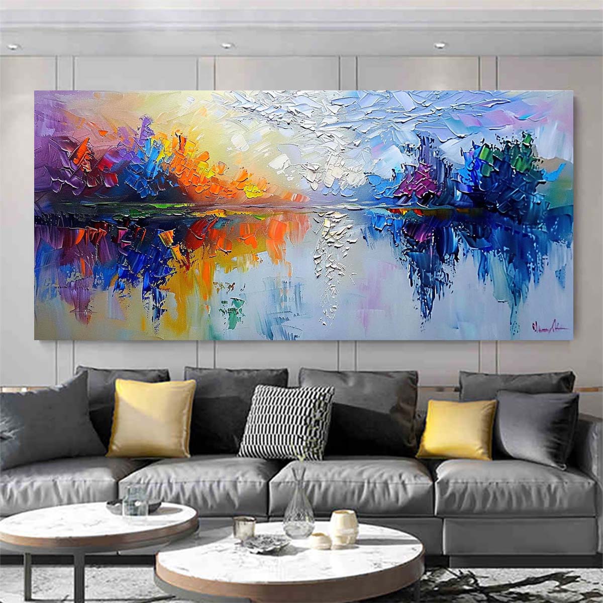 Original creation Landscape Hand painted Oil Painting Canvas Wall Art For Home Living Room Unframed/Rolled #031
