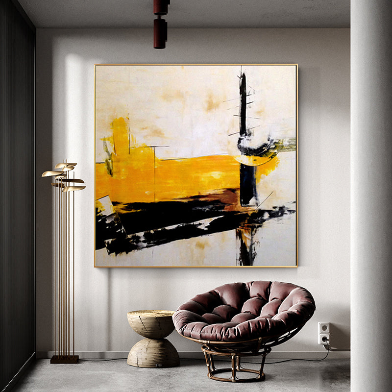 Nordic Light Pure hand-painted Oil Paintings Entrance Hallway After Luxury Modern Decorative Painting Large Murals hand-tailored31in,No Frame
