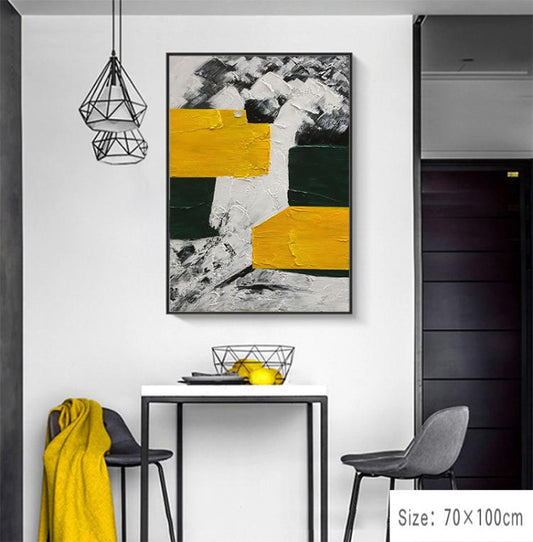 Arrival Abstract Oil Painting Handmade Artwork Canvas Contemporary Wedding Decoration Wall Art ,31inx47in,No Frame