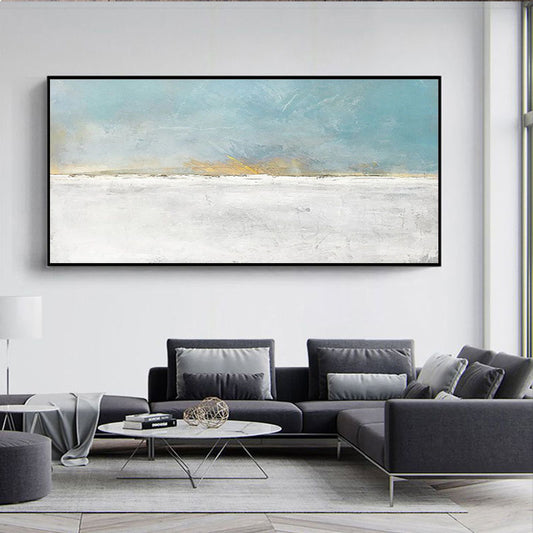 Hand painted oil on canvas original mural for the living room home decoration abstract wall art,27inx54in,No Frame
