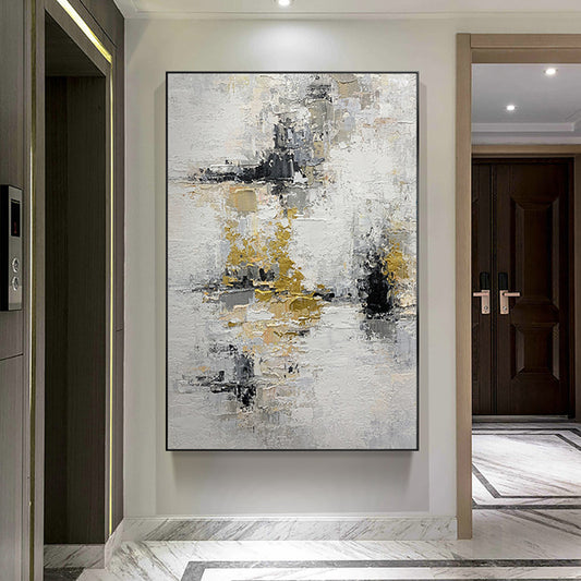 Hand Painted Abstract Textured Oil Painting On Canvas Art Modern Abstract Wall Art Picture For Living,31inx47in,No Frame