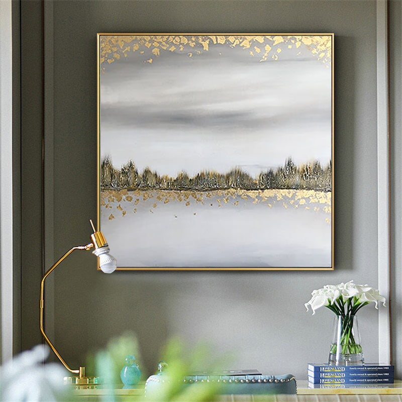 HandmadePaintingAbstractModelRoomPaintingModernMinimalistDecorativePaintingLightLuxuryGoldFoilEntranceDecorative     31in,No Frame