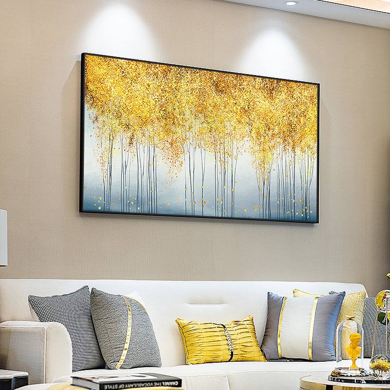 Hand-painted Abstract Oil Painting Decorative Painting The Living Room Lucky Tree Nordic Light Luxury Modern Backdrop Paintings27inx54in,No Frame