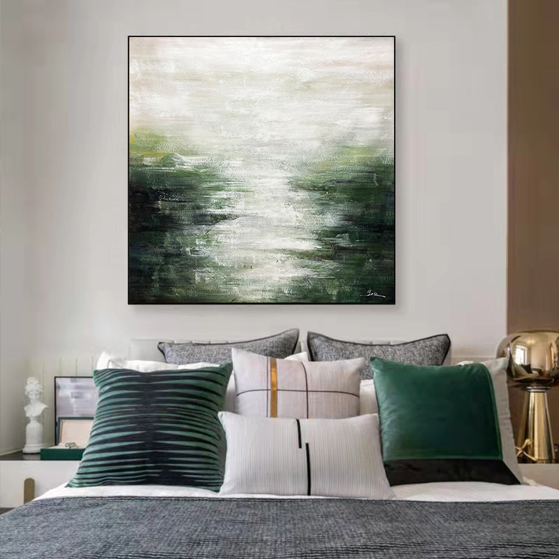 July Large Abstract Painting Decor Hand Painted Canvas Oil Painting Decorative Modern Paintings Wall Pictures For,31inx31in,No Frame