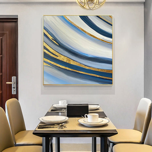 Nordic Abstract Modern Painting Designs Canvas Handmade Oil Painting Canvas Wall Art Poster For Living Room,31inx31in,No Frame