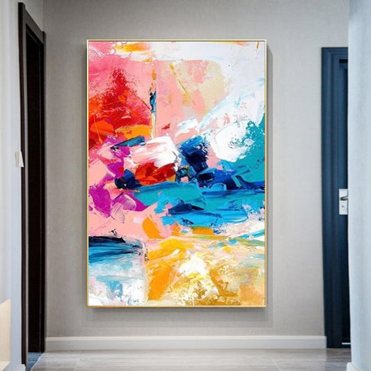Pure Hand painted Oil Painting Large Abstract Painting Modern Minimalist Living Room Painting Decorative Painting Aisle,31inx47in,No Frame