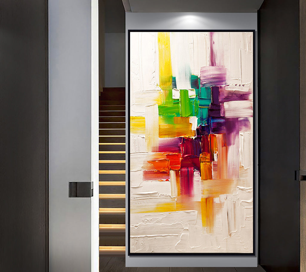 Home Good Wall Art Canvas Painting New Arrival Abstract Oil Painting With Rich Colors Modern Picture,27inx54in,No Frame
