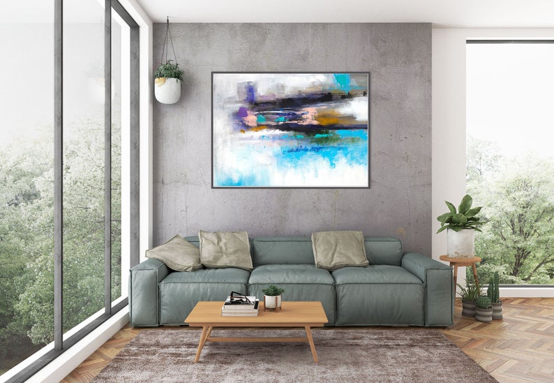 ExtraLargeWallArtAbstractPaintingOnCanvasContemporaryArtOversizePaintingHomeDecorationAccessoriesModern 31in,No Frame