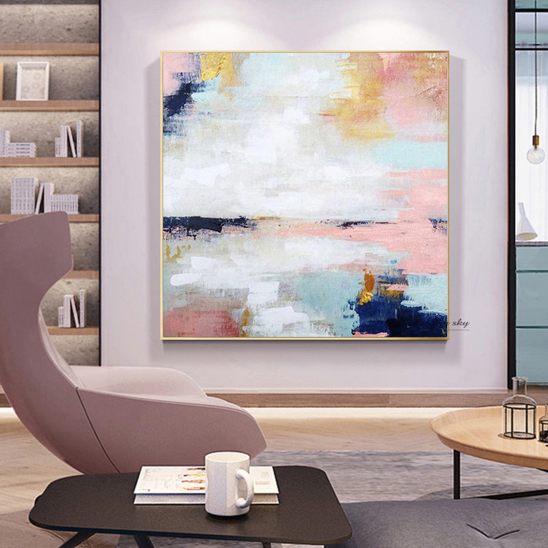 Modern Abstract Oil Painting Canvas Abstract Prints and Posters Living Room Home Decoration Cuadros Wall Art,31inx31in,No Frame