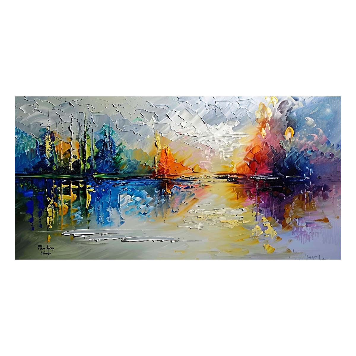 Original creation Landscape Hand painted Oil Painting Canvas Wall Art For Home Living Room Unframed/Rolled #017