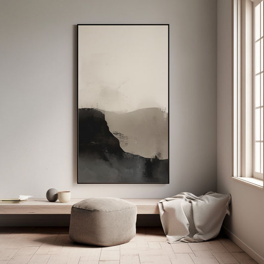 Minimalism Abstract Handmade Oil Painting Modern Home Living Room Decoration Painting,27inx54in,No Frame