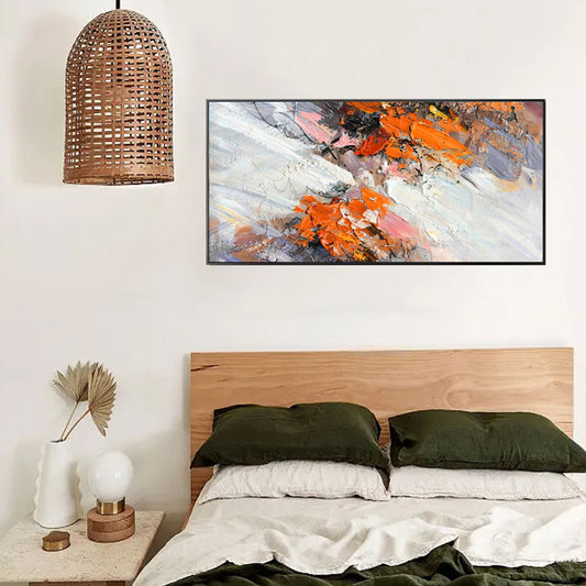 #330 Hand Painted  Colourful Oil Painting Handmade Acrylic On Canvas Paintings Modern Artist Home Decoration,27inx54in,No Frame