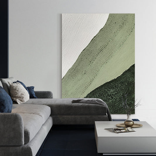 Palette Painting Thick Acrylic Texture Abstract Canvas Picture Light Luxury Minimalist  Hand painted Art Room,31inx47in,No Frame