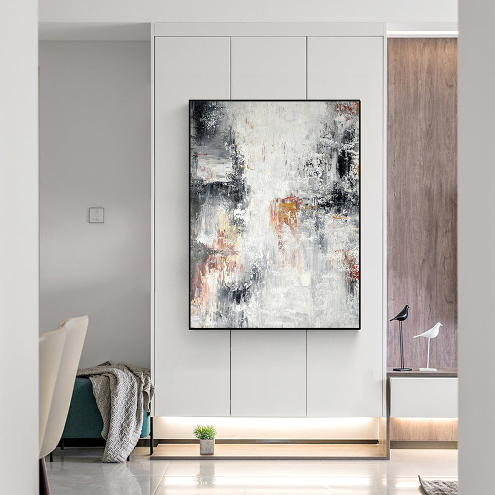 Hand painted Oil Painting Large Size Canvas Wall Art Modern Abstract Landscape Picture For Home Living Room,31inx47in,No Frame