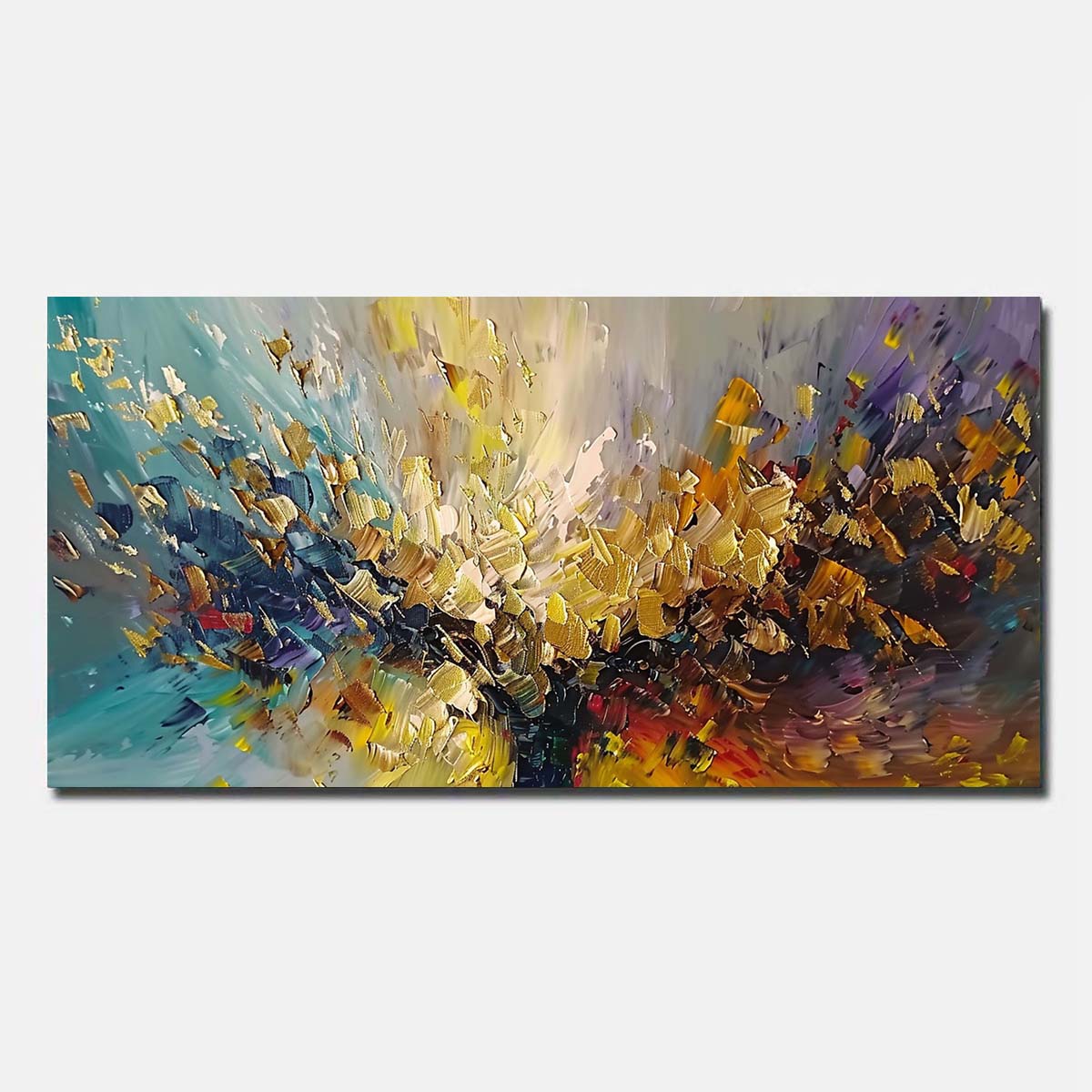Abstract Hand Painted Oil Painting On Canvas Golden Tree Modern Wall Art Unframed/Rolled