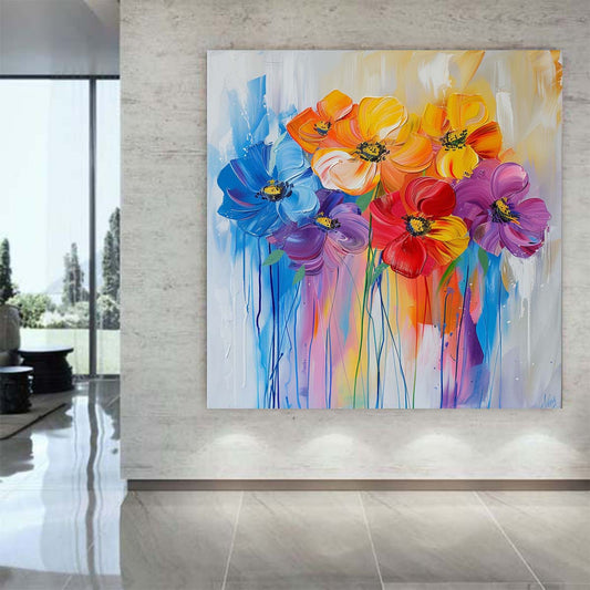 Abstract Handmade Oil Painting Modern Minimalist Home Living Room Decoration Painting,31inx31in,No Frame