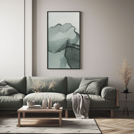 Handpainted Abstract Wall Art Painting Decorative Painting Aisle Corridor Mural Mooring Hanging Paintingblue1inx47in,No Frame