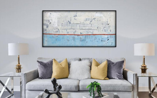 Extra Large Abstract Painting Original Painting On Canvas Large Canvas Art Acrylic Landscape Abstract Painting Abstract Wall Art27inx54in,No Frame