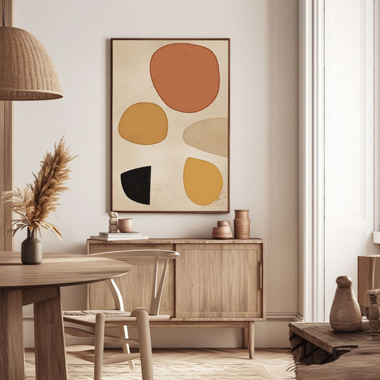 Handpainted Abstract Wall Art Painting Decorative Painting Aisle Corridor Mural Mooring Hanging Painting orange black 31inx47in,No Frame
