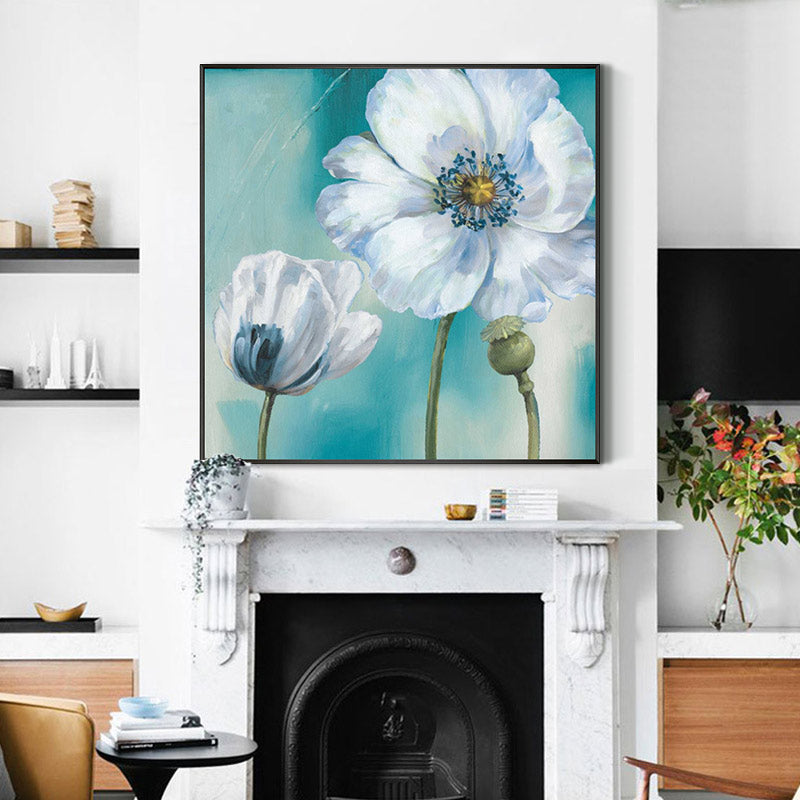 HandpaintedFlowerOilPaintingModernMinimalistLivingRoomDecorativePaintingAisleEntranceHallwayMuralPaintings  31in,No Frame