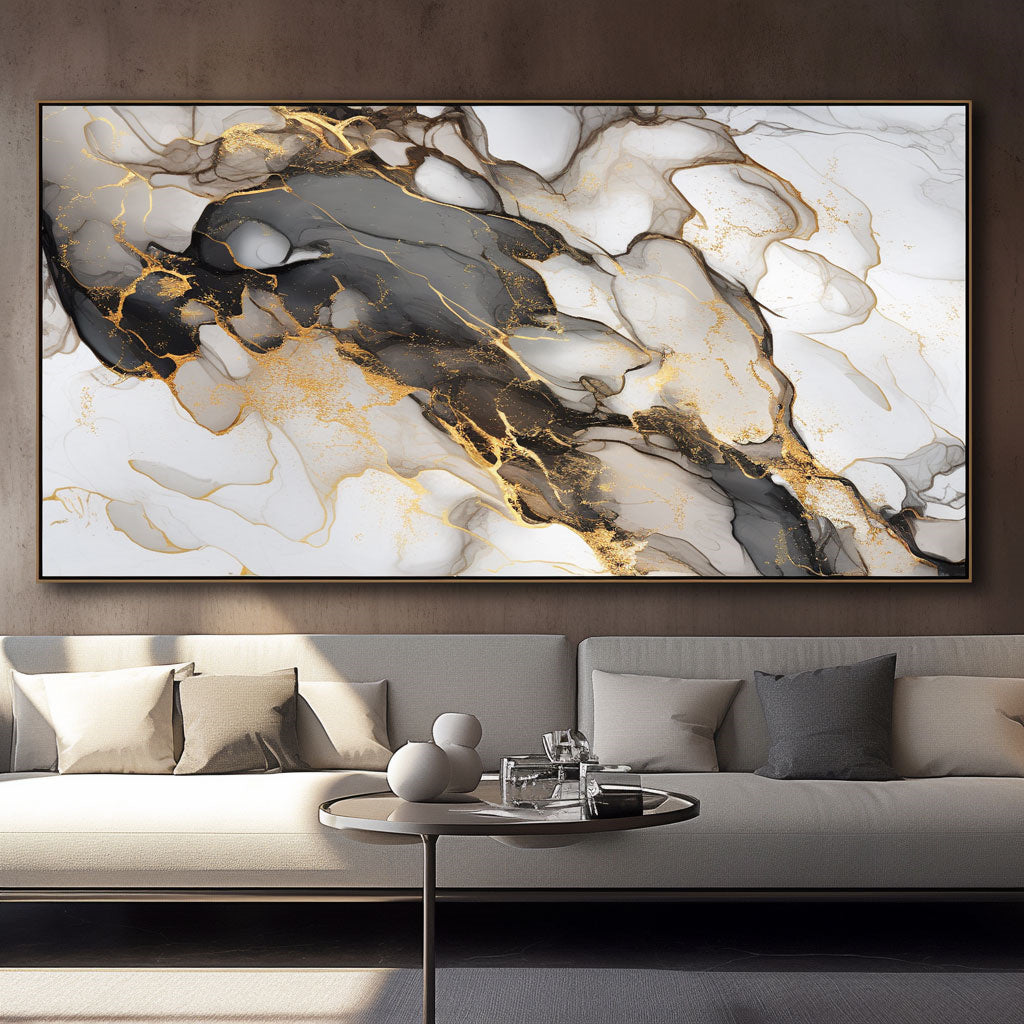 Minimalism Abstract Handmade Oil Painting Modern Home Living Room Decoration Painting,27inx54in,No Frame
