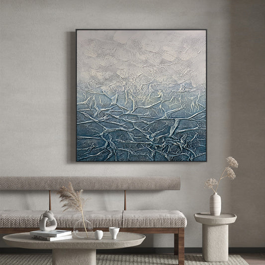 Pure Hand painted Oil Painting Art Texture Mural Large Living Room Background Wall Decorative Painting Abstract,31inx31in,No Frame