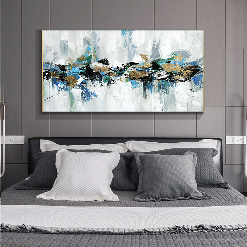 Abstract  Hand Painted Oil Painting Landscape Painting On Canvas Wall Art Pictures For Bedroom,27inx54in,No Frame