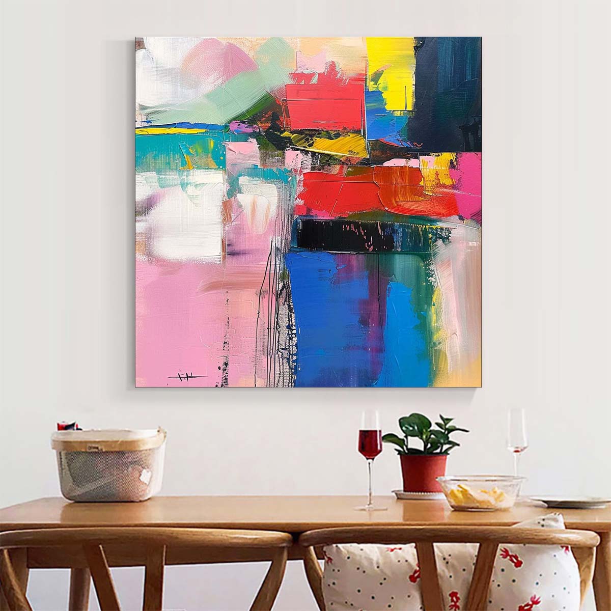 Original creation Abstract Hand painted Oil Painting Canvas Wall Art For Home Living Room Unframed/Rolled #006