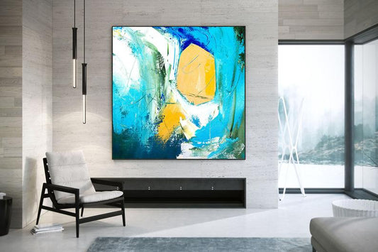 ExtraLargeOfficeWallArtAbstractPaintingArtworkModernWallDecorAcrylicPaintingOilPaintingOversized 31in,No Frame