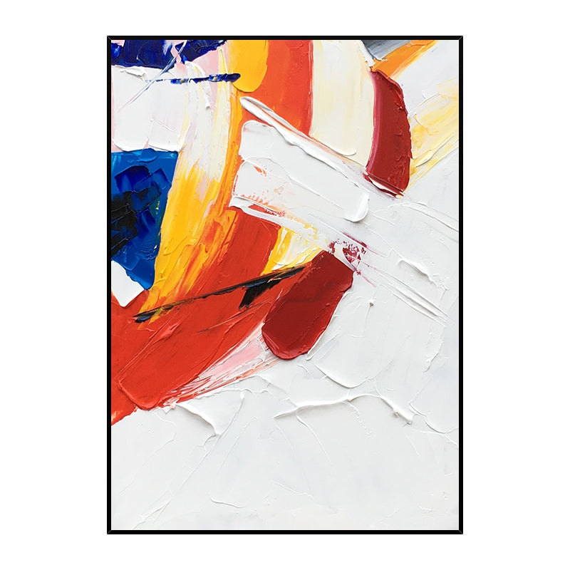 Handmade Oil Painting on Canvas Vertical Abstract Big Brushstrokes Color Living Room Wall Decoration Painting,31inx47in,No Frame