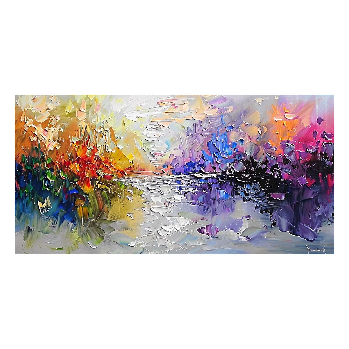Original creation Landscape Hand painted Oil Painting Canvas Wall Art For Home Living Room Unframed/Rolled #013